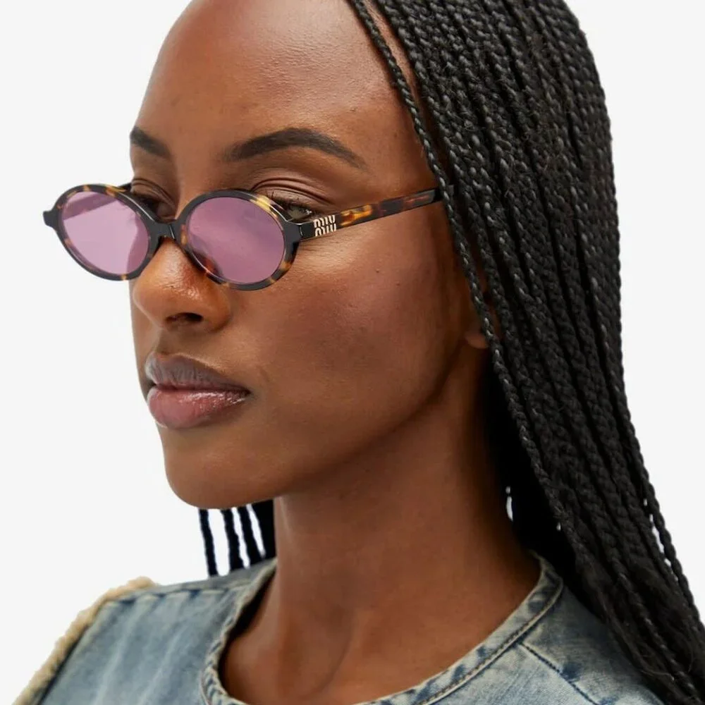 Miu Miu Men Sunglasses Havana Pink Mirror Silver MU04ZSF VAU50D REGARD NEW
